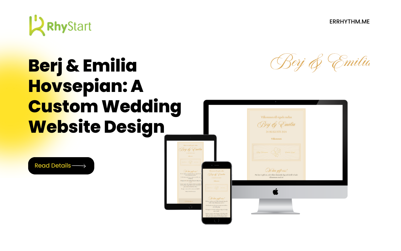 Berj & Emilia Hovsepian: A Custom Wedding Website Design